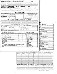 Business I&E Worksheet