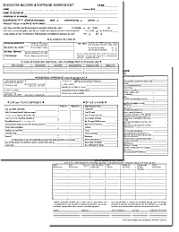 Business I&E Worksheet