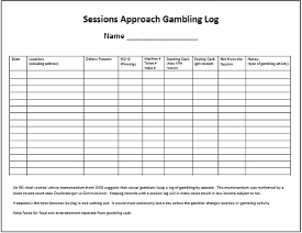 Sessions Approach to Gambling Log