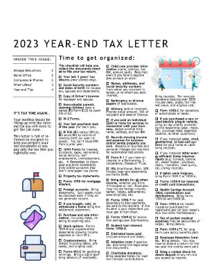 Year End Tax Newsletter