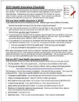 Health Insurance Checklist