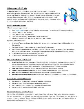 IRS Accounts & ID.Me