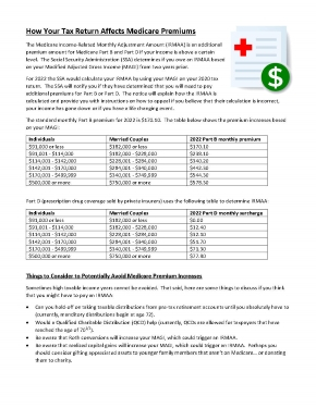 How Your Tax Return Affects Medicare Premiums