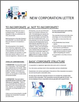 New Corporation Guide