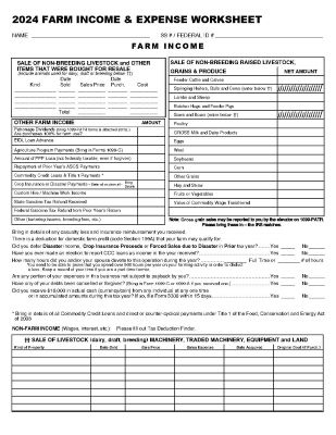 4-Page Farm Worksheet